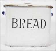 A vintage early 20th Century enamelled bread bin.