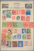 An old stamp album containing many examples to include British Victorian penny red's along with