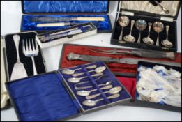 A collection of silver and silver plated wares to