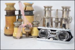 4 pairs of ladies early 20th century opera gallses