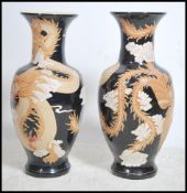 A large pair of Chinese 20th century floor vases.