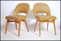 A pair of 1950's retro mustard yellow vinyl uphols