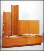 A 1970's Modular Tapley 33 teak wood wall system h
