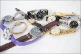 A quantity of 10 wrist watches to include Casio, Sekonda, Rotary.