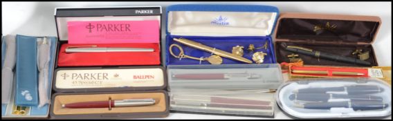 A collection of cased Parker pens to include 45 Sp