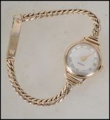 A hallmarked 9ct gold ladies cocktail watch having
