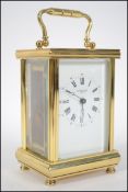 English brass cased carriage-clock, the case with