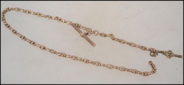 A 9ct gold ( Stamped 9ct ) rope chain fob chain me