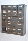 An Industrial mid century metal filing cabinet hav