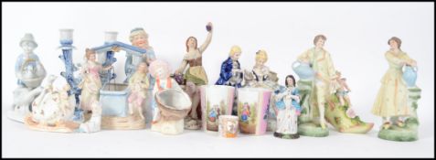 A good collection of 19th century and later bisque