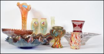 A good collection of vintage retro studio glass wa