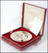 A silver hallmarked ' Tower of London ' limited edition solid sterling silver presentation plate