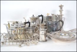 A large collection of silver plated wares to inclu