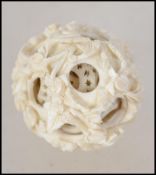 A 19th century Victorian ivory Chinese puzzle ball