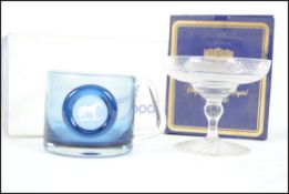 A Thomas Webb crystal glass comport / tazza ' St J