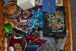 A fantastic collection of vintage costume and dress jewellery to include beads, bangles,