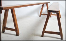 A stunning pair of 19th century large fruitwood re