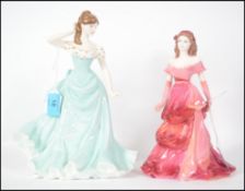 Two Coalport ladies, one entitled 'Ladies Of Fashi