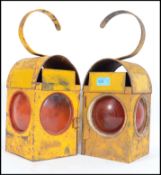 A pair of vintage early 20th century metal cased r