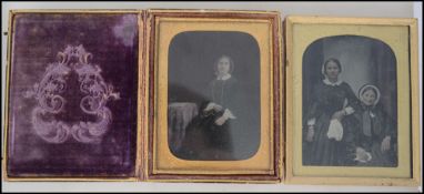 A pair of 19th century daguerreotype portraits. On