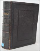 A 19th century leather bound family bible