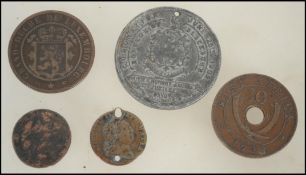 A group of coins to include silver; East Africa George V 10 Cent; a silver Edward VII and