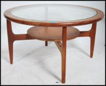 A 1970's Danish G-Plan style circular teak wood an