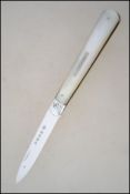 A hallmarked mid Victorian silver fruit knife with
