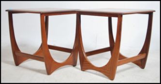 A pair of G-Plan 1970's teak wood side tables in t