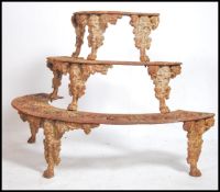 A set of three tiered cast iron vintage 20th centu