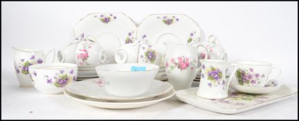 A 20th century vintage chintz pattern tea service