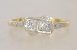 An 18ct gold, platinum and diamond vintage ladies