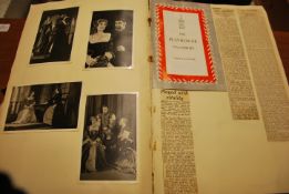 An extensive personal album relating to the theatr