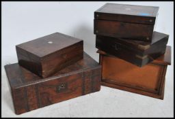 A collection of Victorian / Georgian writing slope
