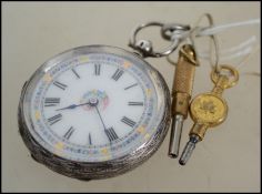 A silver 935 continental hallmarked ladies pocket