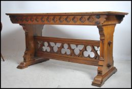 A large 19th century oak Arts & Crafts eclesiastic
