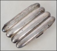 A Victorian large silver hallmarked cigar case of