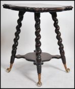 A 19th century apothecary - Industrial chemists table raised on glass ball feet with gilded claw