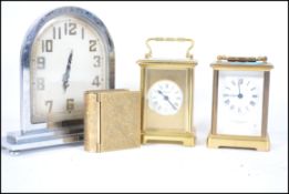 A collection of four 20th century clocks to includ