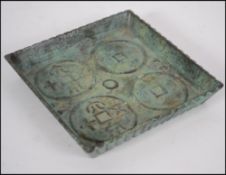 A believed 19th century cast metal tray of small s