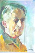 Percy Drake Brookshaw (1907-1993) Thought to be a late self portrait signed and dated '88 oil on