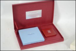A boxed Imperial Tobacco Centenary 100 years Wedgwood pin dish together with a Pobjoy coin in its