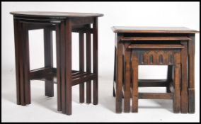 A 20th century Jacobean revival peg jointed nest o