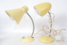A pair of retro mid century gooseneck anglepoise d