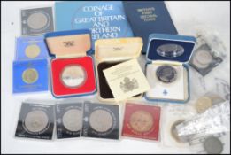 A collection of 20th century coins to include silv