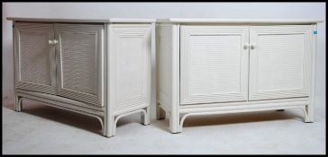 A good pair of late 20th century designer rattan w