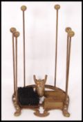 A vintage style 20th century cast iron horse head boot holder with brush. Measures approx 57cms