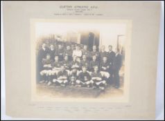 FOOTBALL 1906/07 Clifton Athletic AFC.Original large mounted B&W photo with named players &