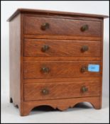 A Victorian oak apprentice piece chest of drawers