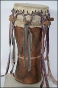 A 20th century African tribal drum.